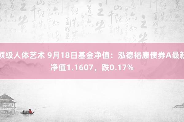 顶级人体艺术 9月18日基金净值：泓德裕康债券A最新净值1.1607，跌0.17%