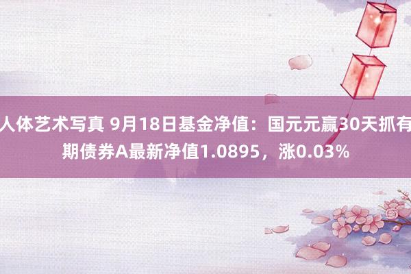 人体艺术写真 9月18日基金净值：国元元赢30天抓有期债券A最新净值1.0895，涨0.03%