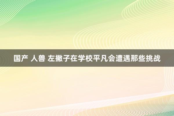 国产 人兽 左撇子在学校平凡会遭遇那些挑战