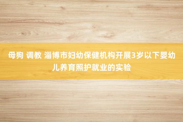 母狗 调教 淄博市妇幼保健机构开展3岁以下婴幼儿养育照护就业的实验