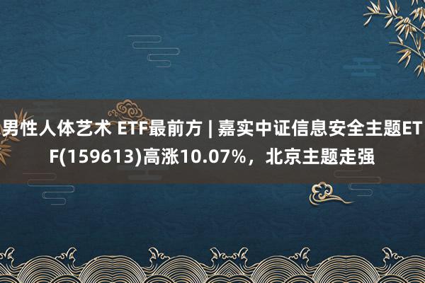 男性人体艺术 ETF最前方 | 嘉实中证信息安全主题ETF(159613)高涨10.07%，北京主题走强