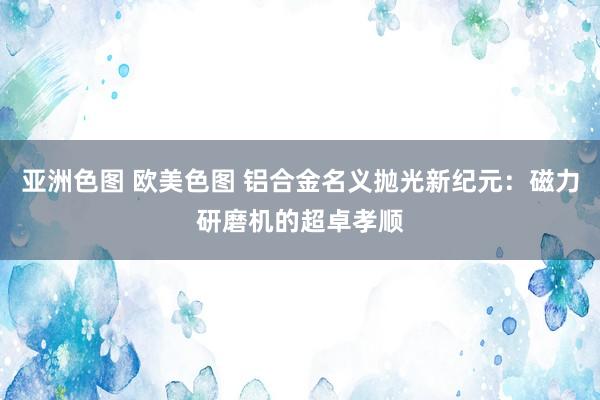 亚洲色图 欧美色图 铝合金名义抛光新纪元：磁力研磨机的超卓孝顺