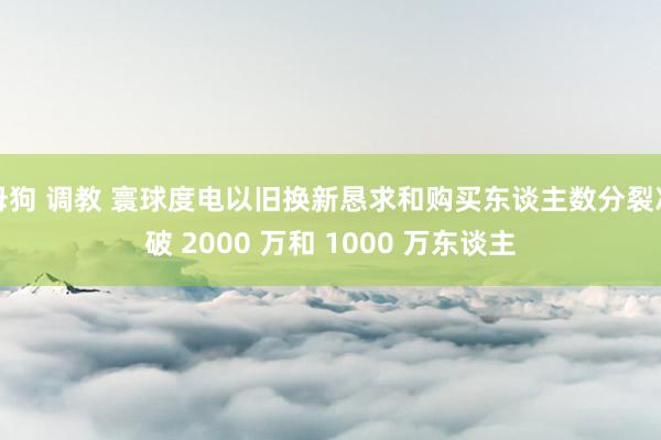 母狗 调教 寰球度电以旧换新恳求和购买东谈主数分裂冲破 2000 万和 1000 万东谈主