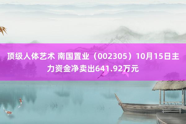 顶级人体艺术 南国置业（002305）10月15日主力资金净卖出641.92万元