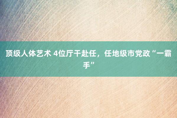 顶级人体艺术 4位厅干赴任，任地级市党政“一霸手”