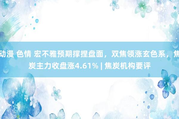 动漫 色情 宏不雅预期撑捏盘面，双焦领涨玄色系，焦炭主力收盘涨4.61% | 焦炭机构要评