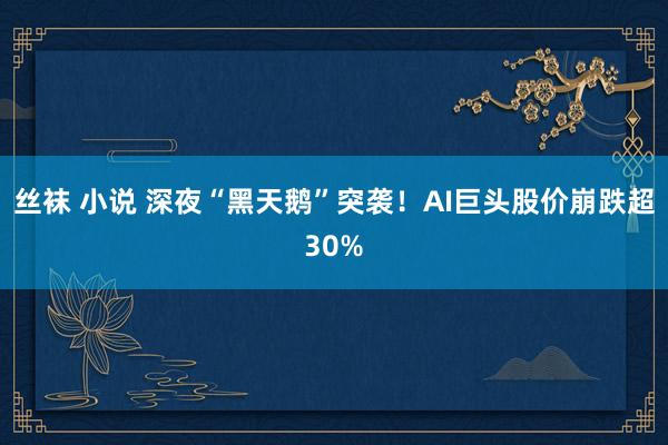 丝袜 小说 深夜“黑天鹅”突袭！AI巨头股价崩跌超30%