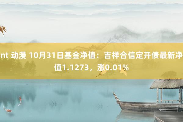 nt 动漫 10月31日基金净值：吉祥合信定开债最新净值1.1273，涨0.01%