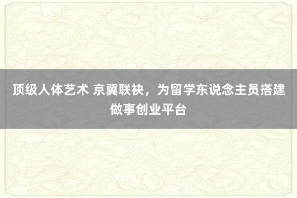 顶级人体艺术 京冀联袂，为留学东说念主员搭建做事创业平台