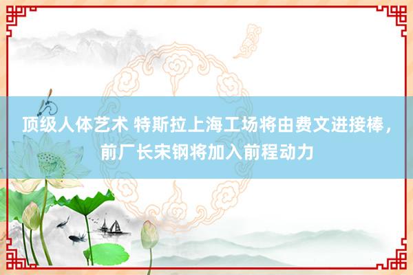 顶级人体艺术 特斯拉上海工场将由费文进接棒，前厂长宋钢将加入前程动力