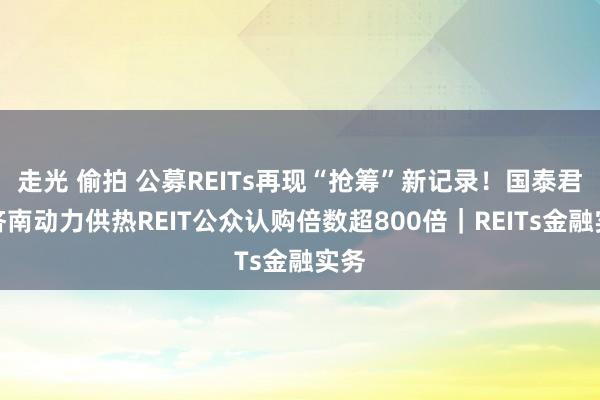 走光 偷拍 公募REITs再现“抢筹”新记录！国泰君安济南动力供热REIT公众认购倍数超800倍｜REITs金融实务