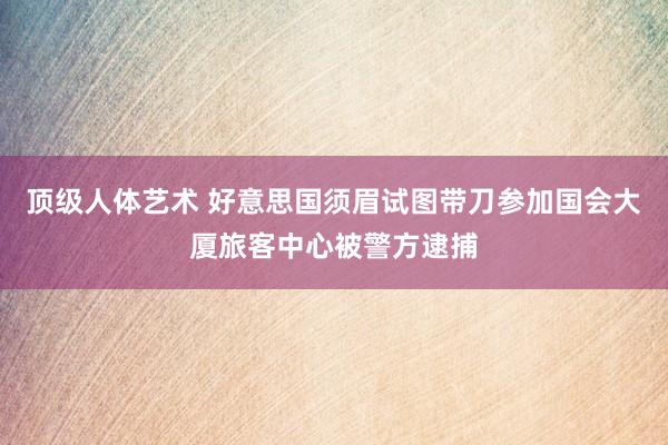 顶级人体艺术 好意思国须眉试图带刀参加国会大厦旅客中心被警方逮捕